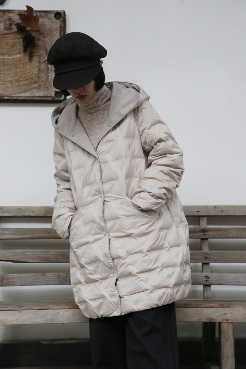 1枚で2つの魅力！ふんわりショールカラー　リバーシブルダウン　ダウンコート　 251108