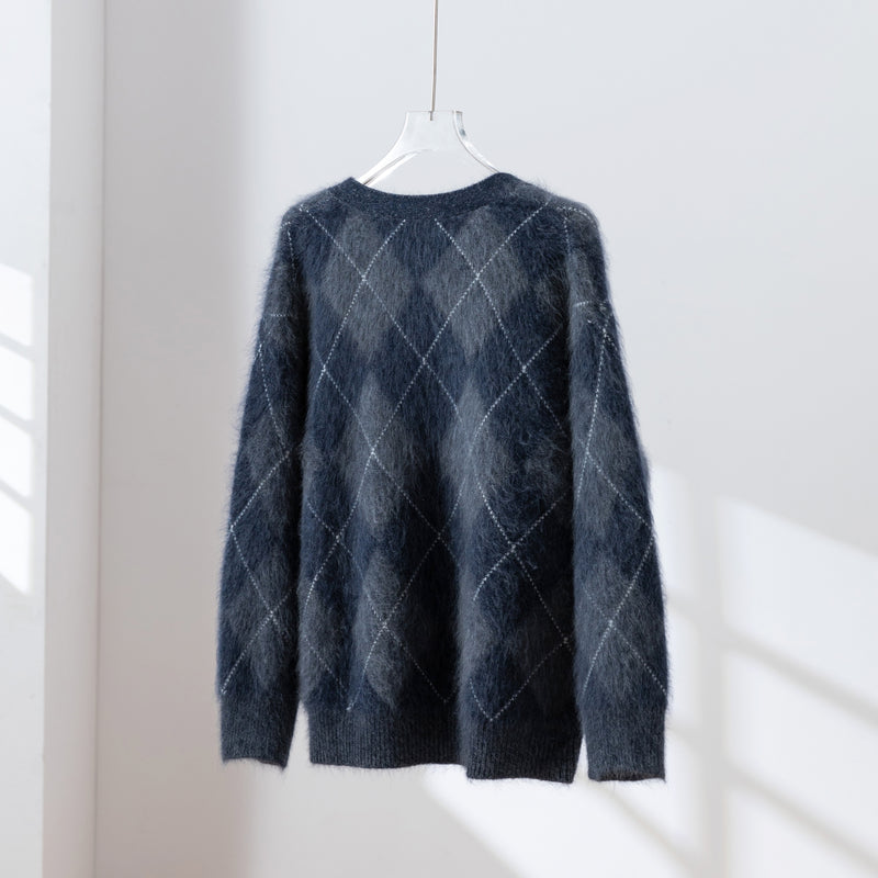 防寒性とおしゃれさを兼ね備えた、秋冬の必須アイテム ウールとカシミヤ混カーディガン　251124