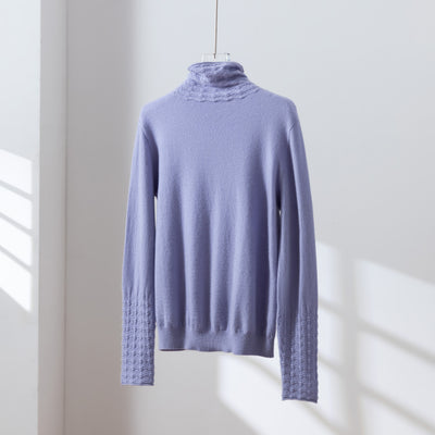 温かさと上質さを兼ね備えた、冬の必須タートルネックニット　ウールニット　セーター　四色　251110