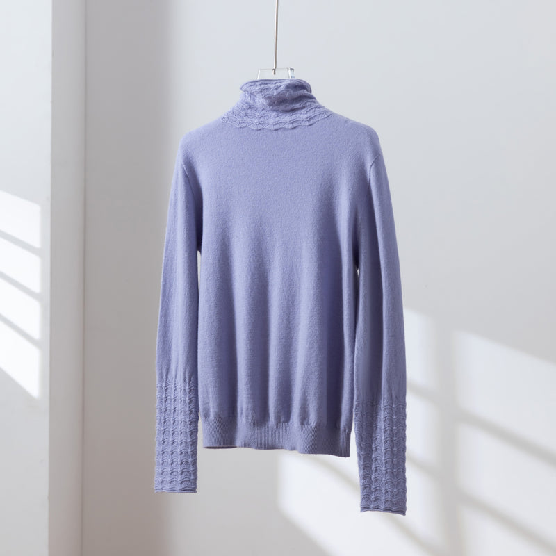 温かさと上質さを兼ね備えた、冬の必須タートルネックニット　ウールニット　セーター　四色　251110