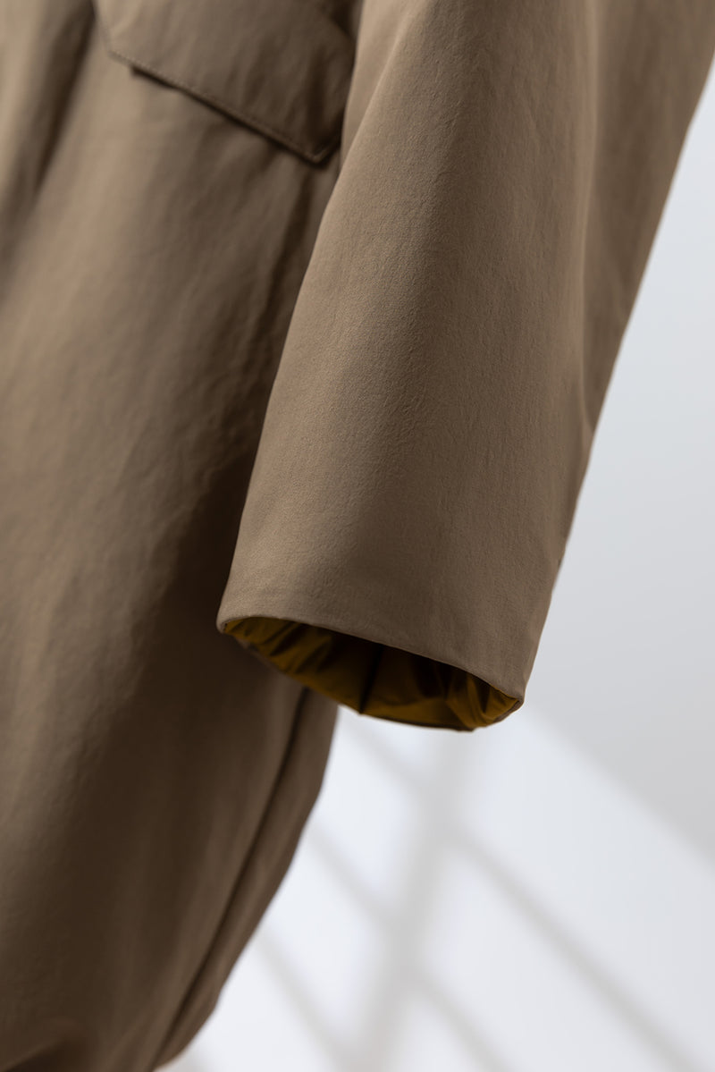 1枚で2つの魅力！ふんわりショールカラー　リバーシブルダウン　ダウンコート　 251108