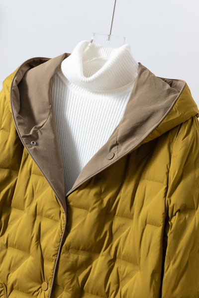 1枚で2つの魅力！ふんわりショールカラー　リバーシブルダウン　ダウンコート　 251108