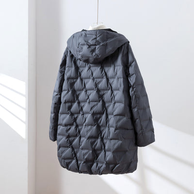 1枚で2つの魅力！ふんわりショールカラー　リバーシブルダウン　ダウンコート　 251108