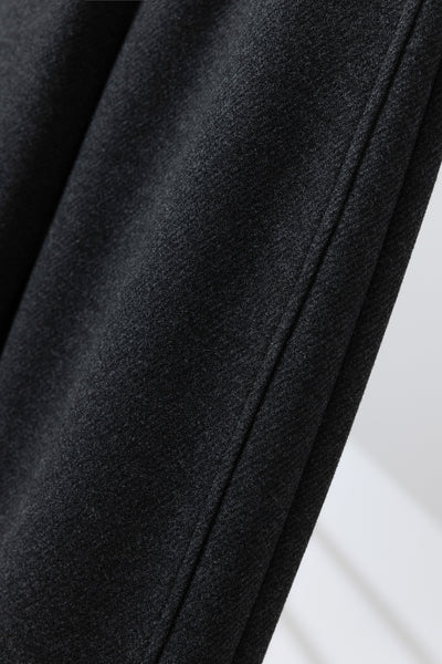 機能性とデザイン性を兼ね備えた、秋冬ワイドパンツ　ボンディング素材パンツ　ダークグレー251117-1