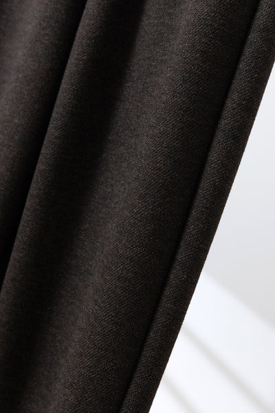 寒い季節も穿くだけであったか ウール混ボンディング生地　テーパードパンツ　251119