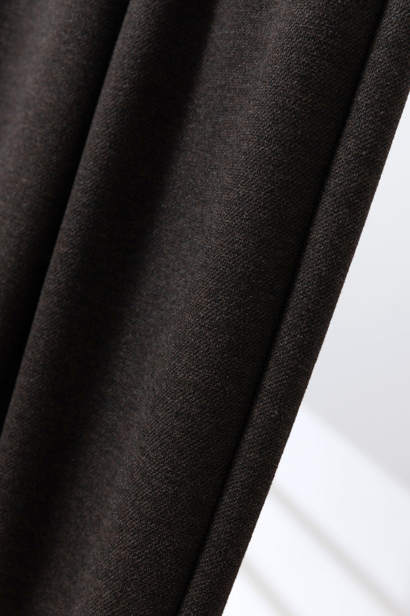 寒い季節も穿くだけであったか ウール混ボンディング生地　テーパードパンツ　251119