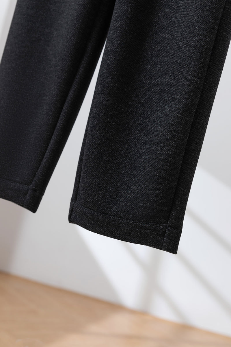 寒い季節も穿くだけであったか ウール混ボンディング生地　テーパードパンツ　251119