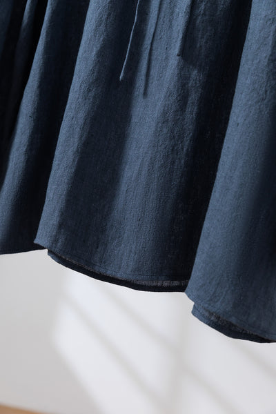 ハンドメイド感たっぷりのチュックドブラウス　 リネン100％　リネンブラウス ピンク　250810