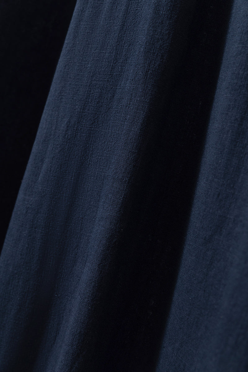 Create a sophisticated and cute look for adults. Round collar dress, long dress, linen dress 250918