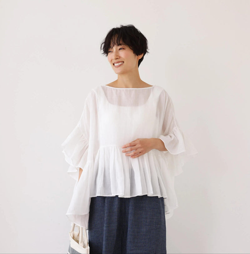 ふんわりエアリーポトップ プルオーバータイプ 麻100％　　250709