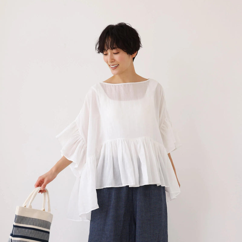 ふんわりエアリーポトップ プルオーバータイプ 麻100％　　250709