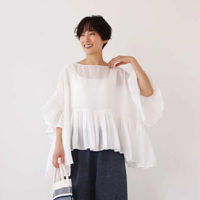 ふんわりエアリーポトップ プルオーバータイプ 麻100％　　250709