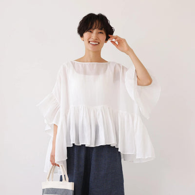 ふんわりエアリーポトップ プルオーバータイプ 麻100％　　250709