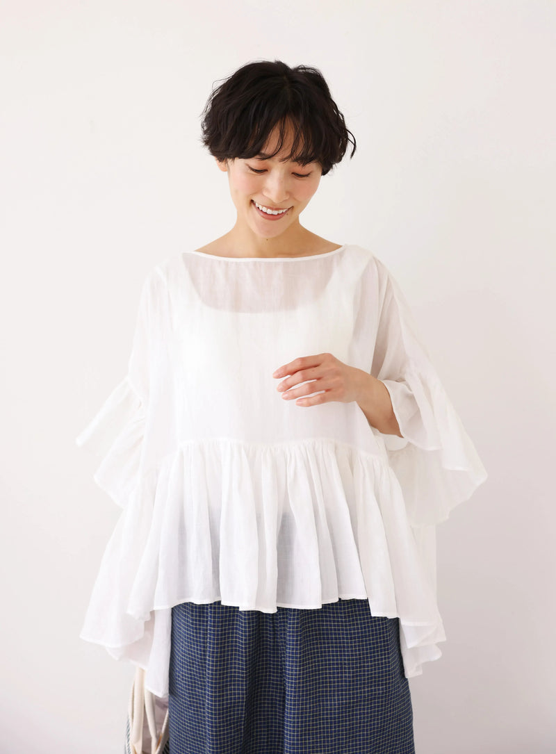 ふんわりエアリーポトップ プルオーバータイプ 麻100％　　250709