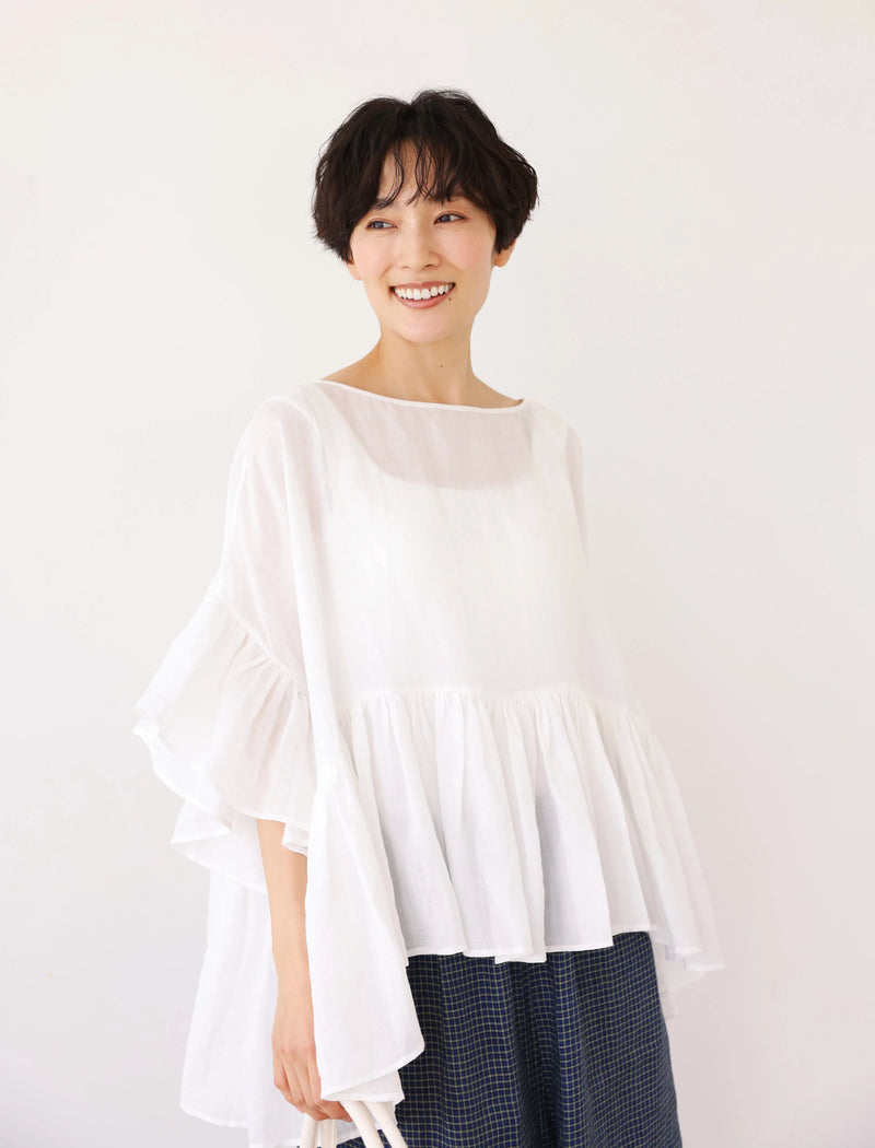 ふんわりエアリーポトップ プルオーバータイプ 麻100％　　250709