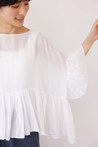 ふんわりエアリーポトップ プルオーバータイプ 麻100％　　250709