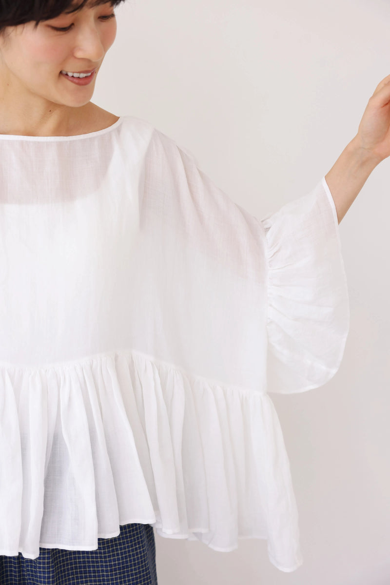 ふんわりエアリーポトップ プルオーバータイプ 麻100％　　250709