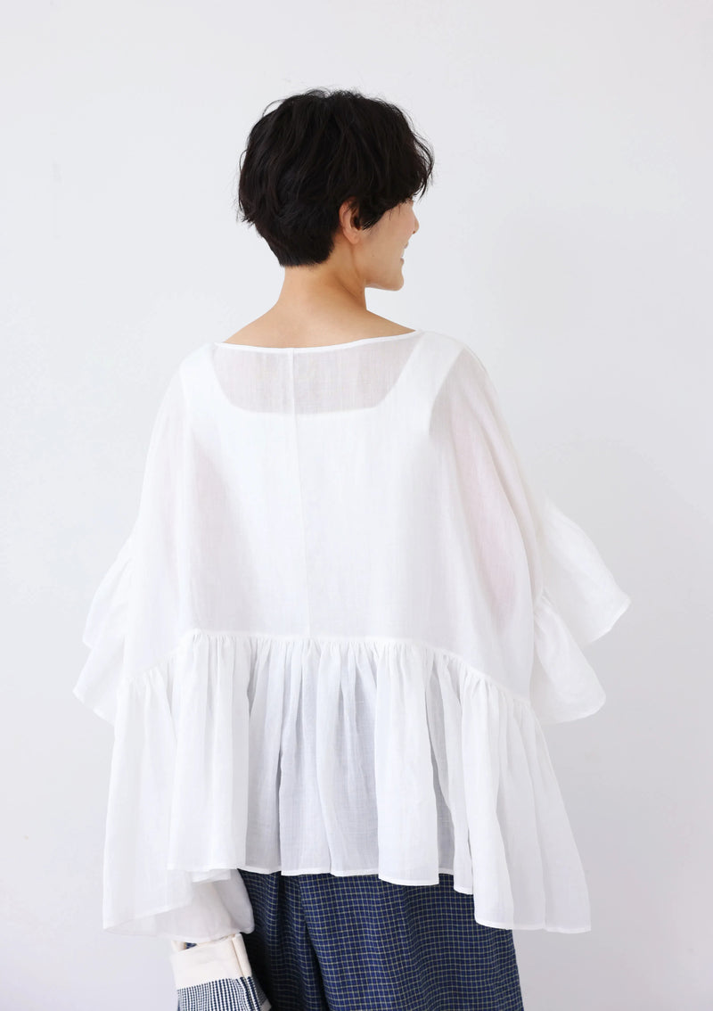 ふんわりエアリーポトップ プルオーバータイプ 麻100％　　250709