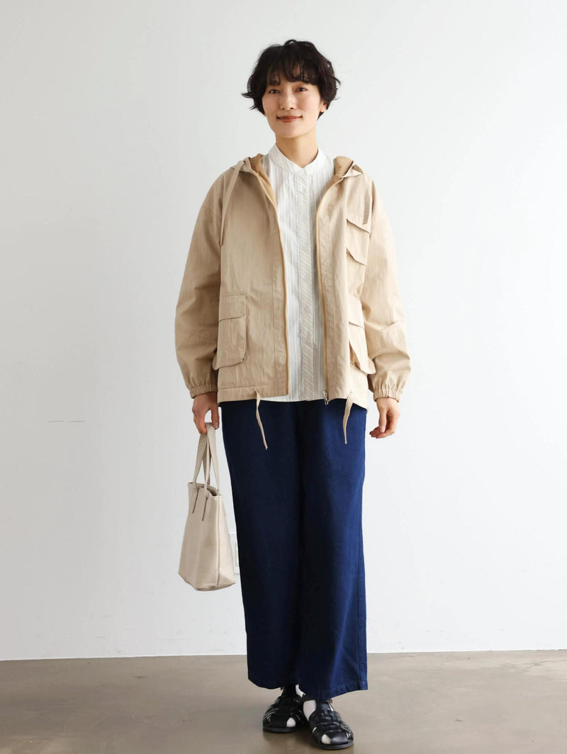 実用性と上品さを兼ね備えたストライプシャツ コットンジャガードストライプシャツ　250507