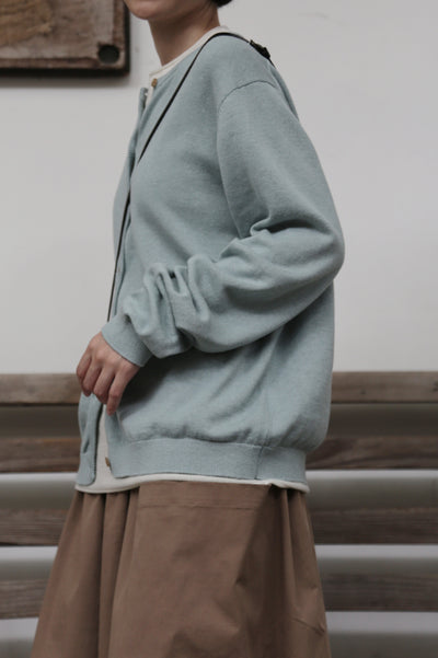 心地よい着心地の年中愛用ニットカーディガン 　コットンリネン カーディガン　251013