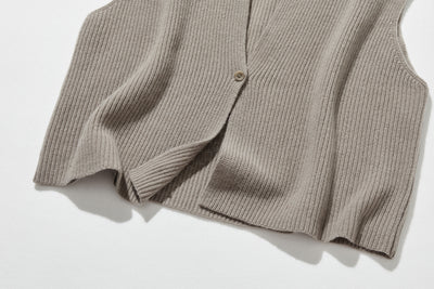 Enjoy warmth and style at home or outside with this 100% knit vest (251103-1)