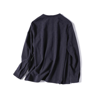 圓點提花棉麻布料襯衫女衫210902，恰到好處的寬鬆，恰到好處的優雅。