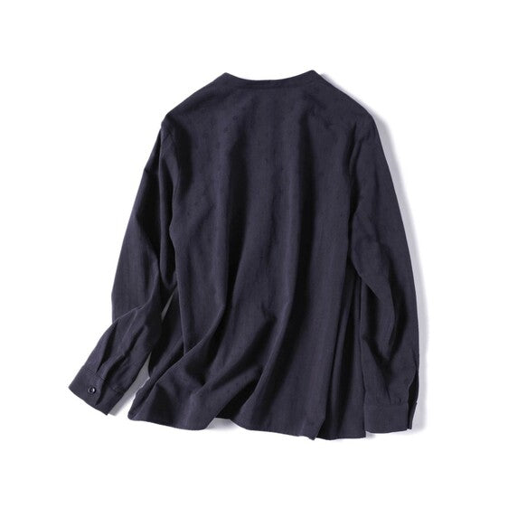 圓點提花棉麻布料襯衫女衫210902，恰到好處的寬鬆，恰到好處的優雅。