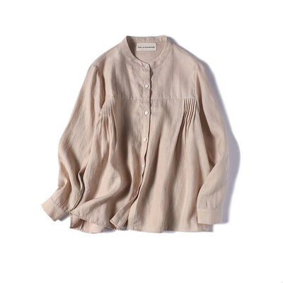 圓點提花棉麻布料襯衫女衫210902，恰到好處的寬鬆，恰到好處的優雅。