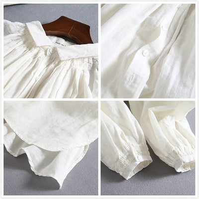 亞麻襯衫 亞麻長袖 220606 可搭配多種服裝