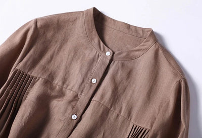 圓點提花棉麻布料襯衫女衫210902，恰到好處的寬鬆，恰到好處的優雅。