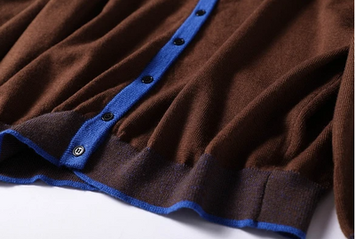 100%羊毛開襟衫，穿上去就營造出明亮的氛圍。