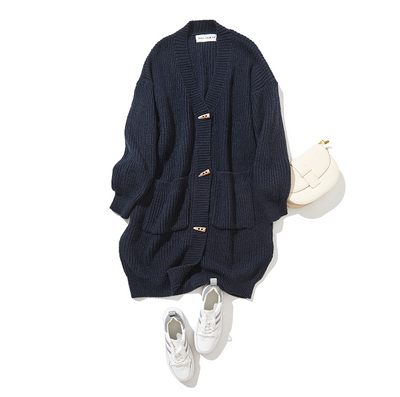 ★40% 折扣★ 展現成人魅力的羊毛針織長開襟衫。