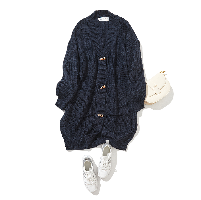 ★40% 折扣★ 展現成人魅力的羊毛針織長開襟衫。