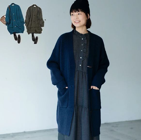 ★40% 折扣★ 展現成人魅力的羊毛針織長開襟衫。