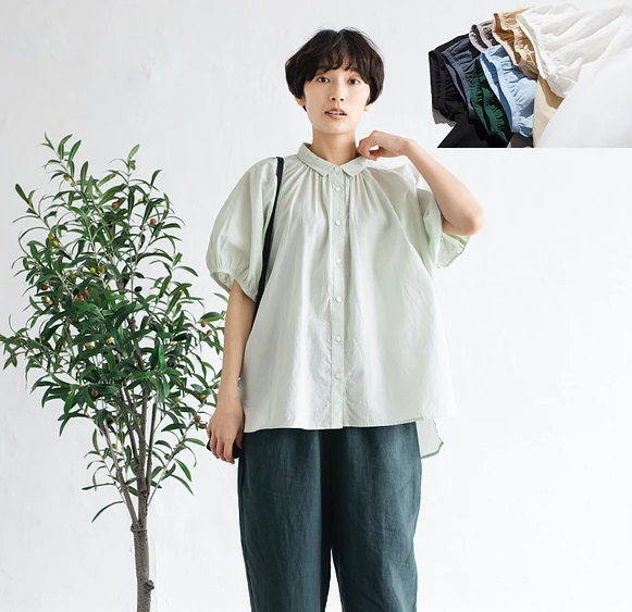 限時 10% 折扣★均衡時尚的外觀讓您與眾不同有機棉短袖襯衫 220706