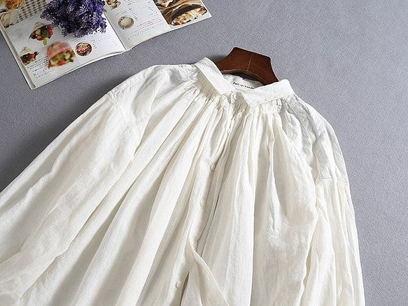 亞麻襯衫 亞麻長袖 220606 可搭配多種服裝