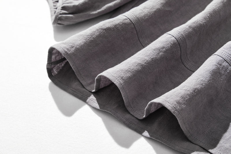 美麗輪廓設計套頭衫 100% 亞麻 9/4 袖 230403