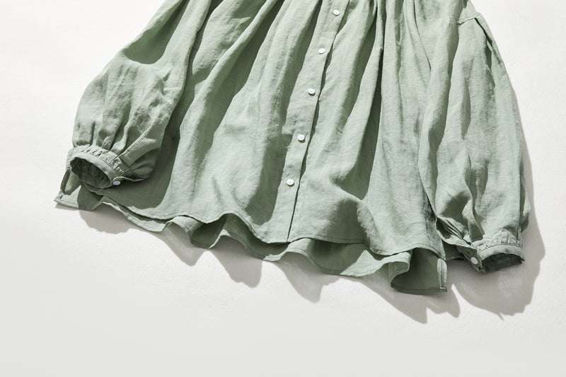 亞麻襯衫 亞麻長袖 220606 可搭配多種服裝