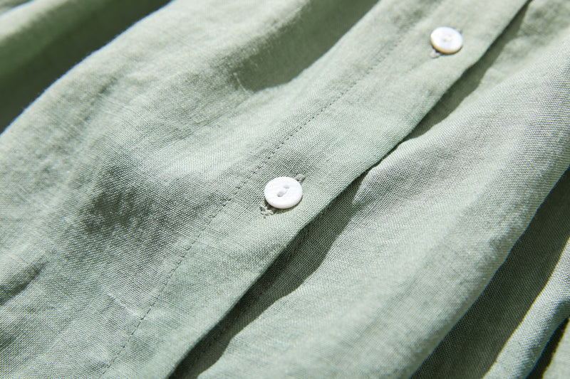 亞麻襯衫 亞麻長袖 220606 可搭配多種服裝