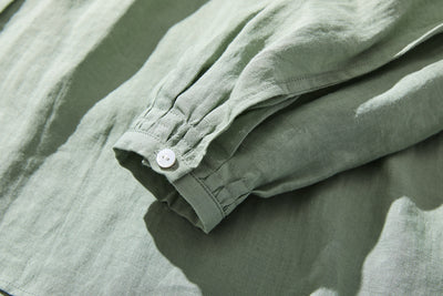 亞麻襯衫 亞麻長袖 220606 可搭配多種服裝