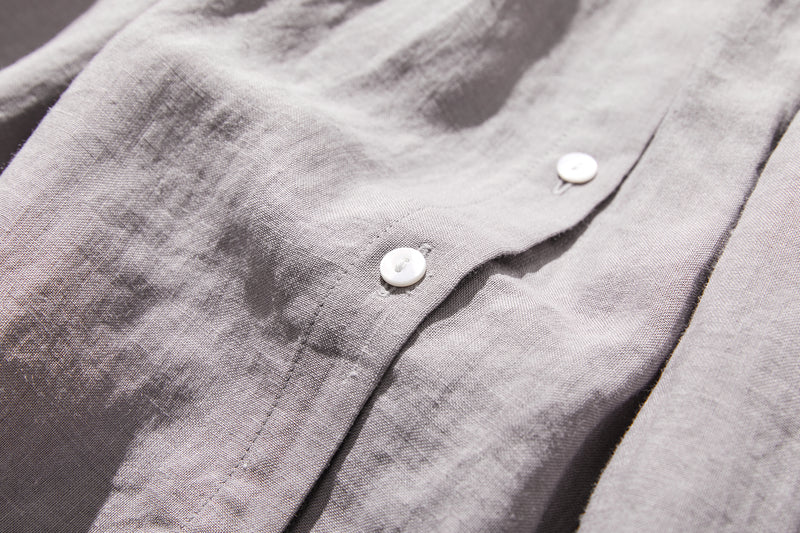 亞麻襯衫 亞麻長袖 220606 可搭配多種服裝