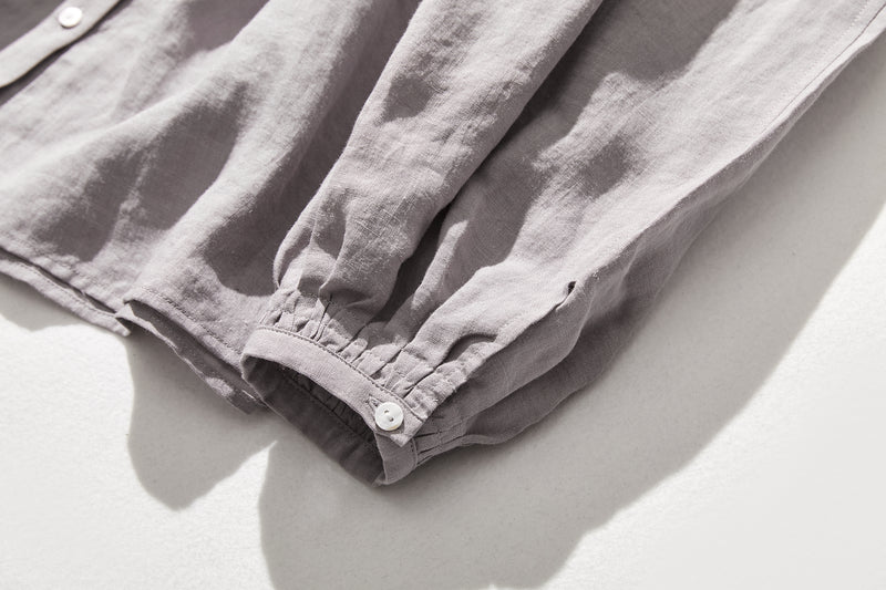 亞麻襯衫 亞麻長袖 220606 可搭配多種服裝