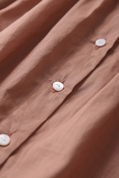 成人時尚質感亞麻襯衫女上衣襯衫短袖亞麻 190712 