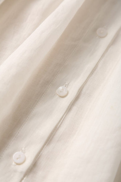 成人時尚質感亞麻襯衫女上衣襯衫短袖亞麻 190712 