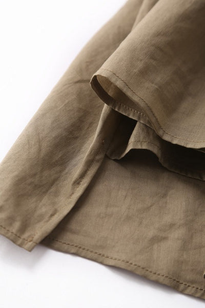 成人時尚質感亞麻襯衫女上衣襯衫短袖亞麻 190712 