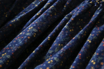 ニュアンスはなつ　大人女子の花柄ワンピース　起毛感ある素材　コットンワンピース201201