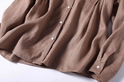 圓點提花棉麻布料襯衫女衫210902，恰到好處的寬鬆，恰到好處的優雅。