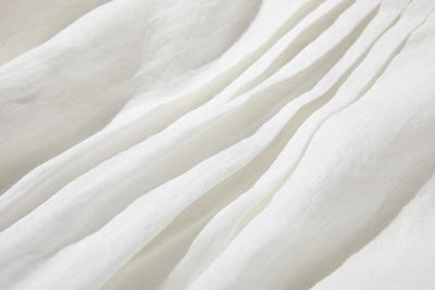 ★春季福袋★ 2件套：亞麻上衣（白色）+條紋高腰褲（3種顏色可選）210804-4 220308