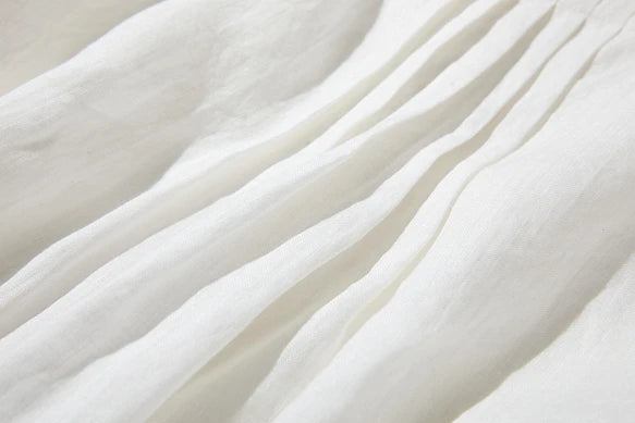 ★春季福袋★ 2件套：亞麻上衣（白色）+條紋高腰褲（3種顏色可選）210804-4 220308