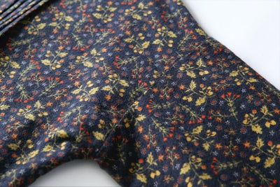 ニュアンスはなつ　大人女子の花柄ワンピース　起毛感ある素材　コットンワンピース201201